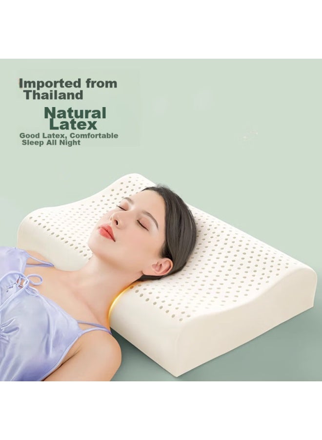 Avivi Aiwei Children's Latex Pillow, Baby Kindergarten Nap Student Pillow Core, Pure White, 44*27cm - Image 2