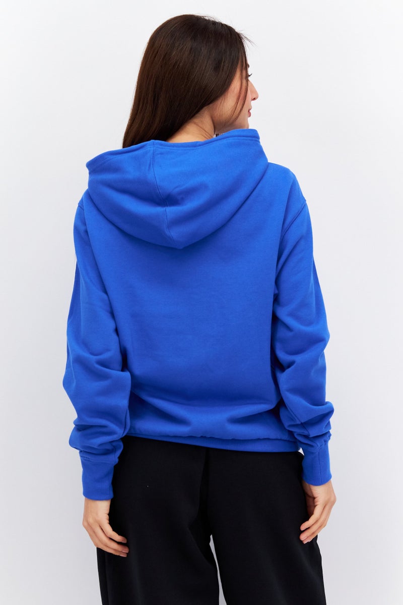 adidas Originals Women Sportswear Fit Long Sleeves Outdoor Hoodie, Blue - Image 2
