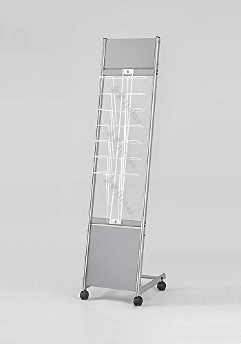 ABAJ ABAJ Metal Catalogue StandMagazine Stand Portable Brochure Stand Leaflet Stand Literature Rack Folding Magazine HolderFloor Standing Magazine Holder Rack Display Stand for Office  - Image 1