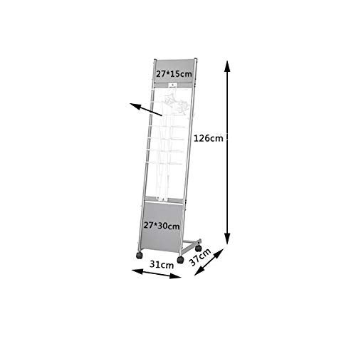 ABAJ ABAJ Metal Catalogue StandMagazine Stand Portable Brochure Stand Leaflet Stand Literature Rack Folding Magazine HolderFloor Standing Magazine Holder Rack Display Stand for Office  - Image 2