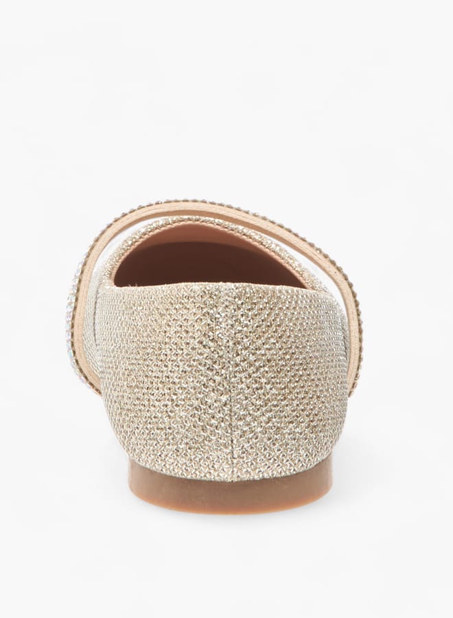 جونيورز حذاء باليرينا لامع للبنات بشريط مطاطي - Image 5