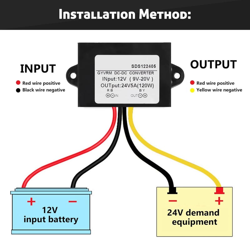 كلاراكو محول تيار مستمر ذكي وآمن 5 أمبير مقاوم للصدمات ووحدة تعزيز موفرة للطاقة وكفاءة تحويل عالية للغاية لمضخات المياه - Image 3