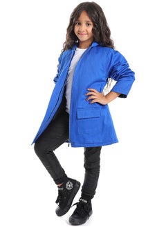 Andora Royal Blue Long Sleeved Polyester Jacket_Blue  - Image 5