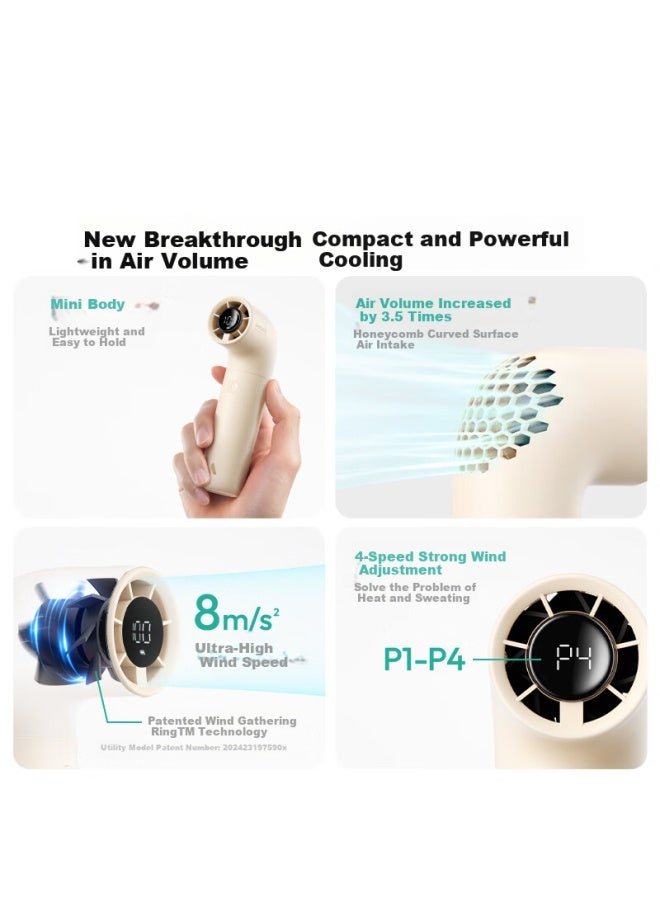 Aecooly Fengbao Handheld Mini Fan, Portable Usb Quiet Long-lasting High-power Fan For Dorm And Desktop