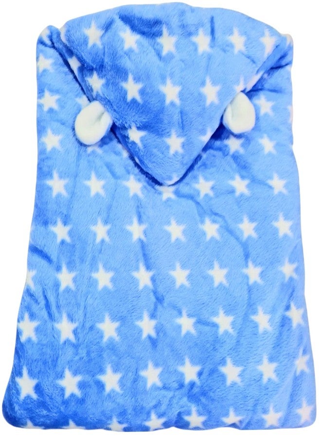 First Kick بطانيات مخملية للأطفال حديثي الولادة من فيرست كيك، عبوة من ثلاث طبقات بغطاء رأس، فائقة النعومة ومتينة، مناسبة للأولاد والبنات. - Image 2