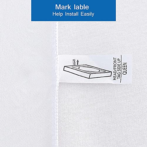 Coldwind Box Spring Cover Queen Size Bed Skirt Wrap 4 Side of The Mattress, Stretch & Snug Fit, Ultra Soft, Wrinkle Free, Replacing Bed Skirts for Hotel and Home, White - Image 5