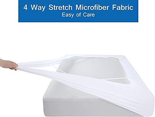 Coldwind Box Spring Cover Queen Size Bed Skirt Wrap 4 Side of The Mattress, Stretch & Snug Fit, Ultra Soft, Wrinkle Free, Replacing Bed Skirts for Hotel and Home, White - Image 3