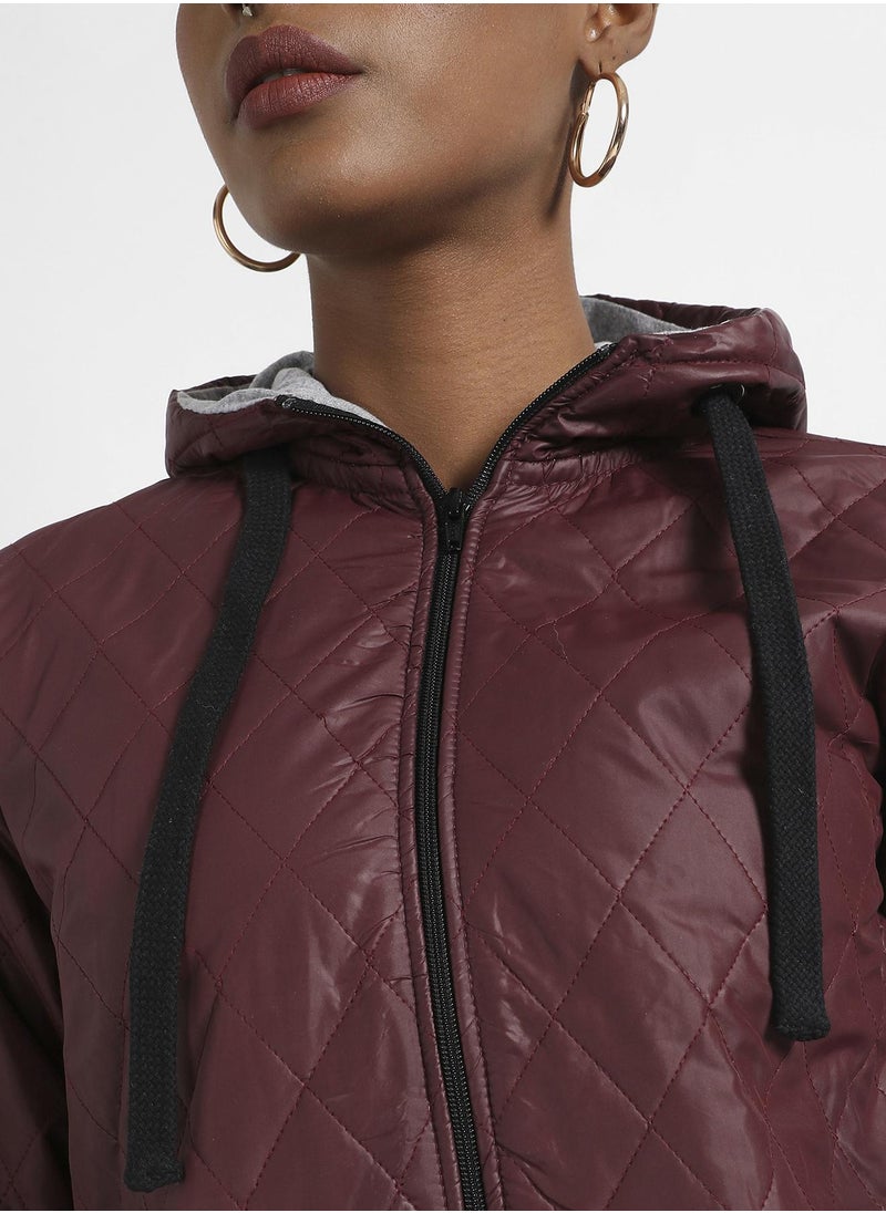 Campus Sutra - Quilted Puffer Jacket With Angled Open Pockets - Image 1