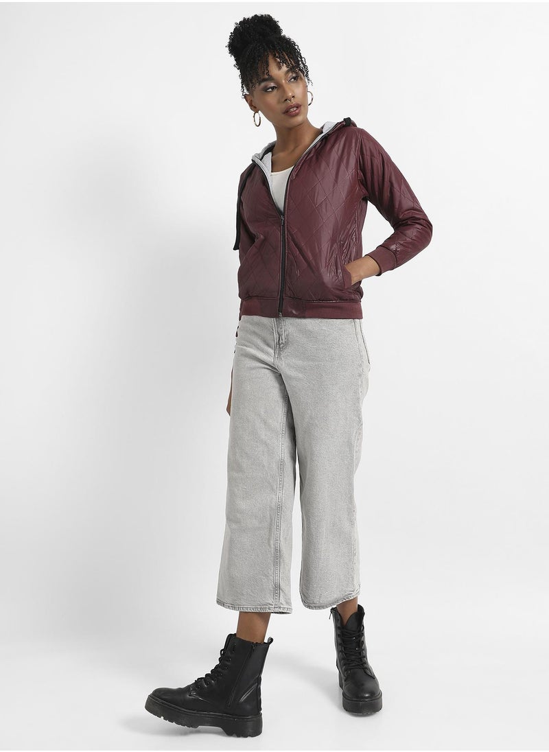 Campus Sutra - Quilted Puffer Jacket With Angled Open Pockets - Image 1