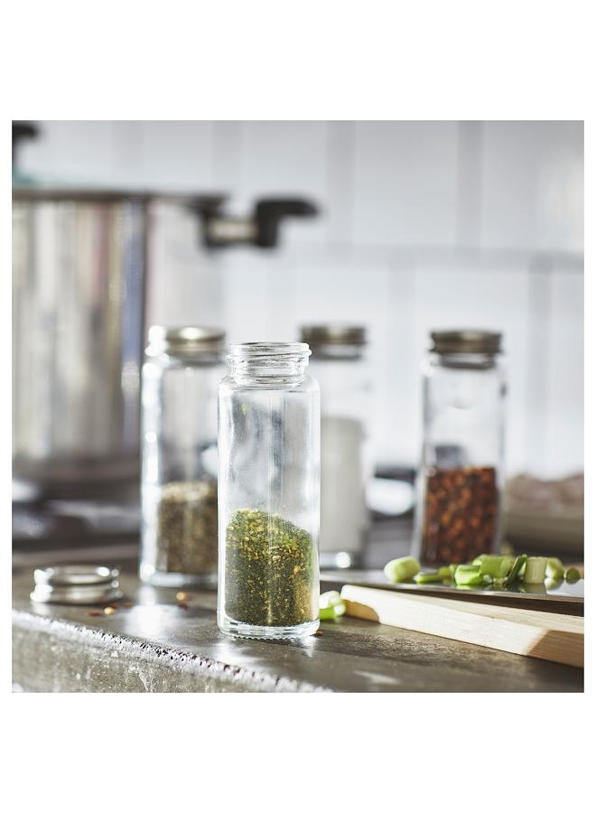 erorex Spice jar, clear glass/stainless steel, 10 cl - Image 3