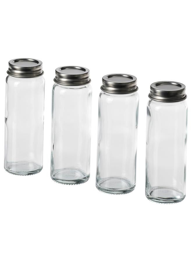 erorex Spice jar, clear glass/stainless steel, 10 cl - Image 1