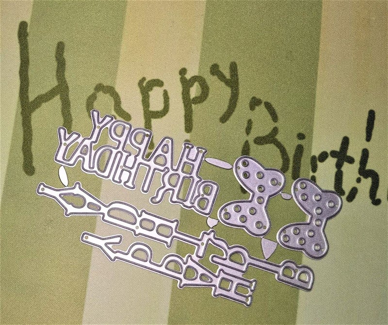 ZbFwmx Letter Happy Birthday Thank You Mr&Mrs Best Wishes Happy Anniversary Heart Metal Cutting Dies Stencil DIY Scrapbooking Embossing Tool DIY Paper Cards Album Decoration (Happy Birthday) - Image 3