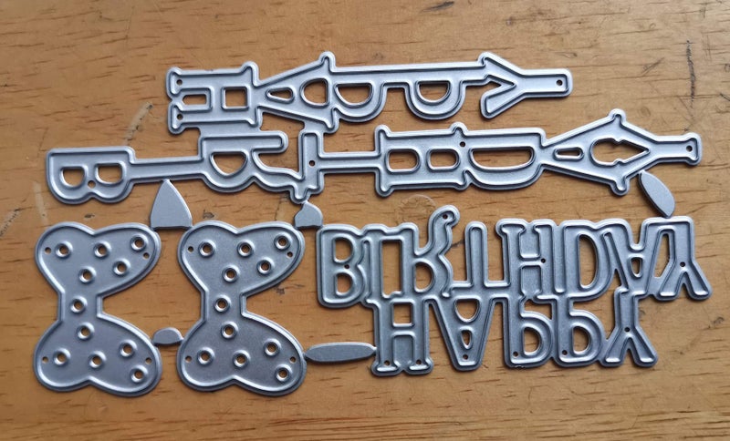 ZbFwmx Letter Happy Birthday Thank You Mr&Mrs Best Wishes Happy Anniversary Heart Metal Cutting Dies Stencil DIY Scrapbooking Embossing Tool DIY Paper Cards Album Decoration (Happy Birthday) - Image 5