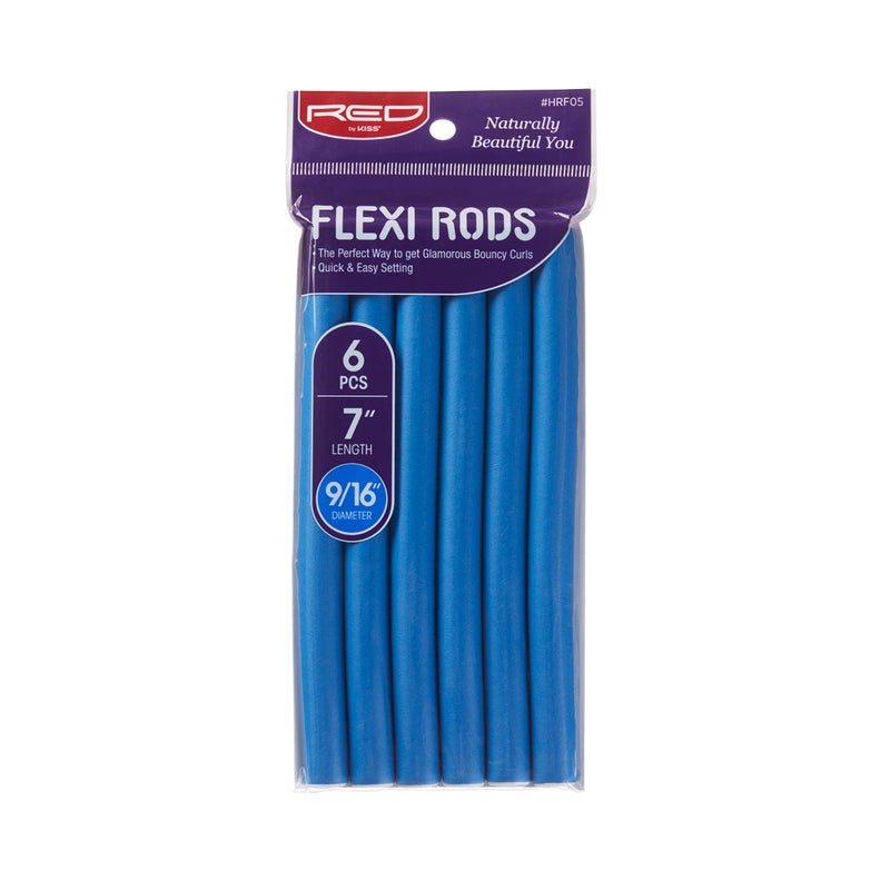 Red by Kiss Red by Kiss Flexi Rods  Heatless Hair Curler for 90S Glamorous Bouncy Curls Beach Waves No Slips Sleep Styler 7 Length 916 Diameter