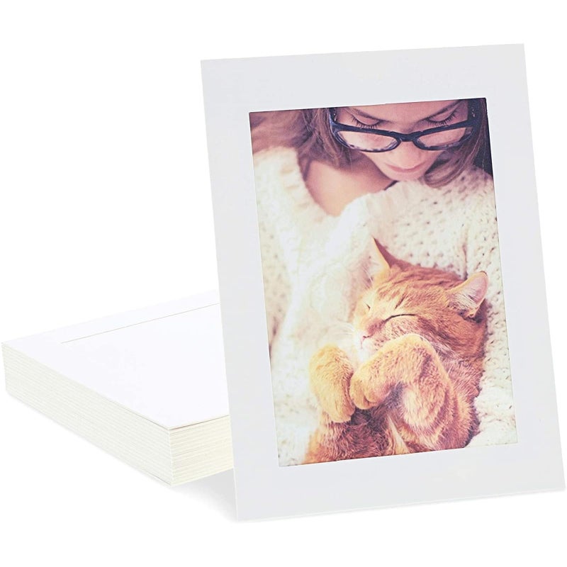 Juvale Juvale Cardboard Photo Picture Frame Kraft Paper Easel White 5 x 7 In 30 Pack 