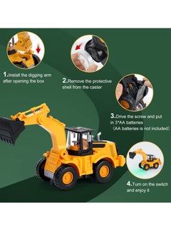 Excefore Excavator Truck Kids Toys, Electric Universal Wheel Children Car Toys for 2-5 Toddler, Toys Digger Truck with Light and Music Birthday for 2 for 3 4 5 6 7 8 Years Old  - Image 4