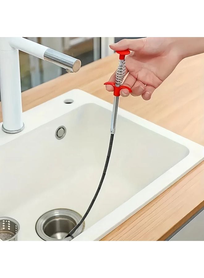 21 65 Inch Drain Cleaner Flexible 4 Claw Grabber Unclogging Tool For Sink Pipe - Image 1