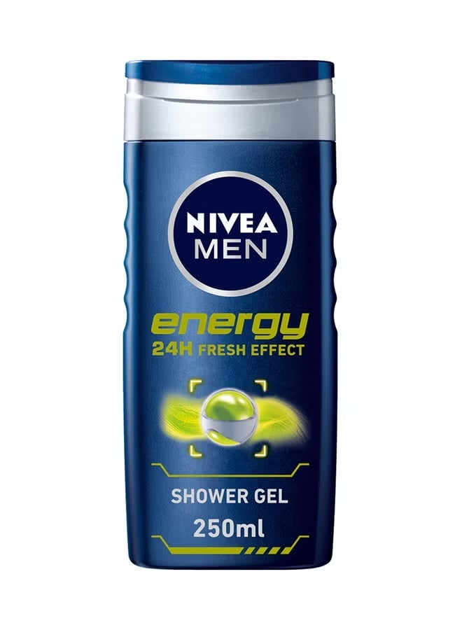 Nivea Men Energy Shower Gel with Mint Extract – Refreshing Body, Face & Hair Wash – 250 ml (Pack of 2) - Image 2