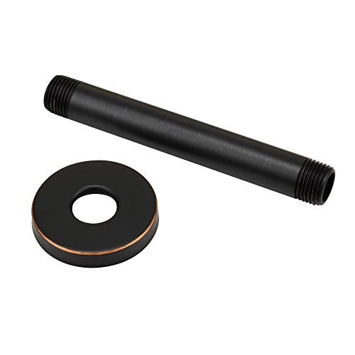 Purelux Straight Shower Arm 6 Inch Water Outlet PJ0614, Oil Rubbed Bronze Finish, Made of Stainless Steel with Gasket Flange - Image 3