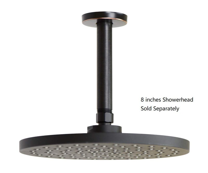 Purelux Straight Shower Arm 6 Inch Water Outlet PJ0614, Oil Rubbed Bronze Finish, Made of Stainless Steel with Gasket Flange - Image 4
