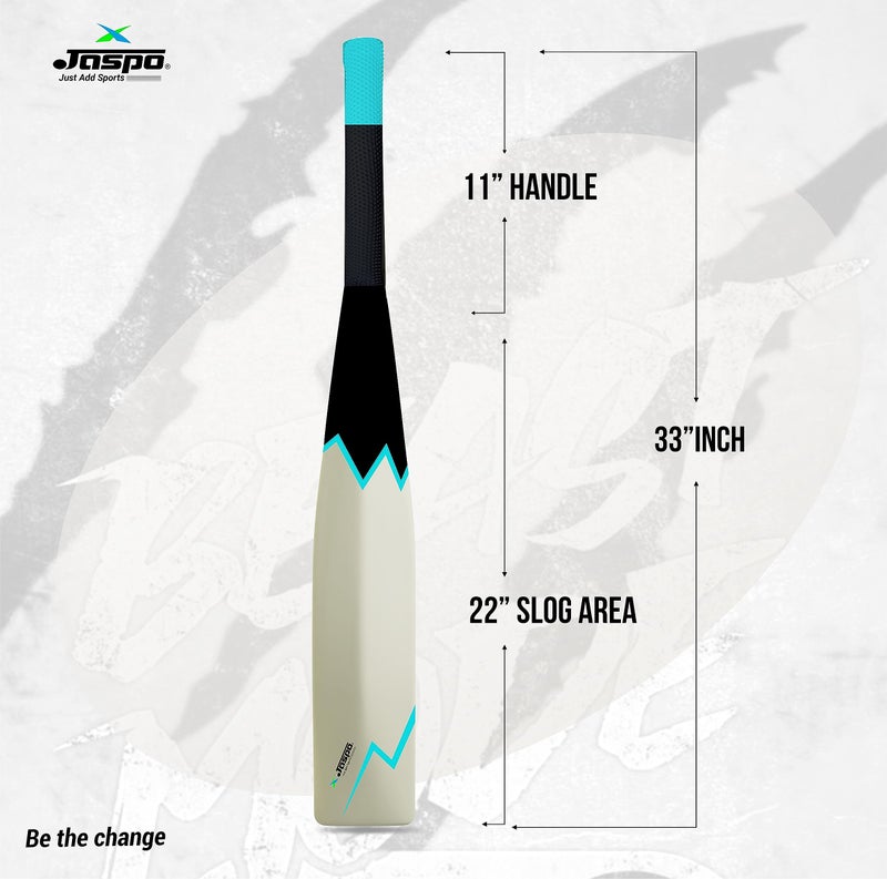 Jaspo Be Wild Heavy Duty Plastic Cricket Bat Full Plastic Bat Hard Plastic Bat Cricket Bat Full Size for All Age Groups – Kids Boys Girls Adults(Off White) - Image 4
