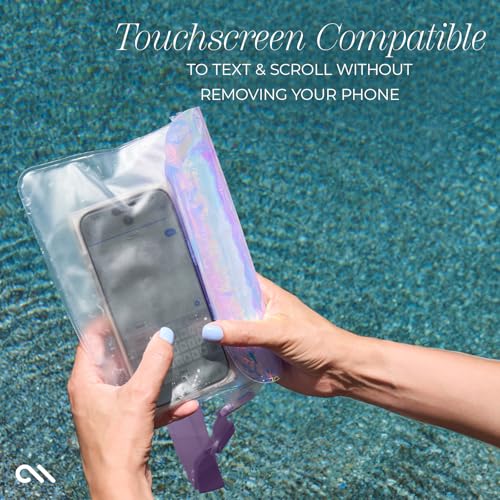 Case-Mate Soap Bubble IP68 Waterproof Phone Pouch/Case with Triple Seal Protection, Adjustable Strap - Waterproof Fanny Pack for iPhone 17 Pro Max/iPhone 16 Pro Max/15/14/S25/S24/Pixel 10 - Iridescent - Image 3