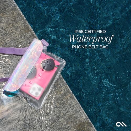 Case-Mate Soap Bubble IP68 Waterproof Phone Pouch/Case with Triple Seal Protection, Adjustable Strap - Waterproof Fanny Pack for iPhone 17 Pro Max/iPhone 16 Pro Max/15/14/S25/S24/Pixel 10 - Iridescent - Image 4