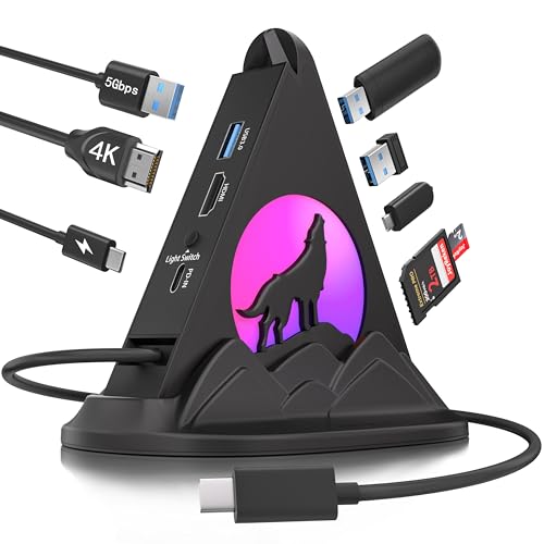 JoyReken 8-in-1 USB C Hub, 4K@30Hz HDMI Output, 100W PD Fast Charging, 3 USB 3.0 Ports, SD/TF Card Reader, Multiport Adapter for MacBook Air/Pro, iPhone 17, iPad Pro/Air - Image 1