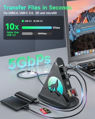 JoyReken 8-in-1 USB C Hub, 4K@30Hz HDMI Output, 100W PD Fast Charging, 3 USB 3.0 Ports, SD/TF Card Reader, Multiport Adapter for MacBook Air/Pro, iPhone 17, iPad Pro/Air - Image 5