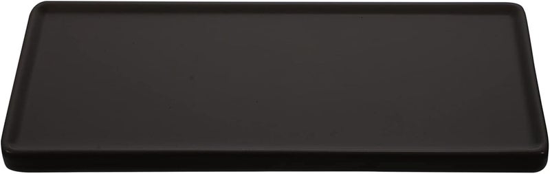 DOITOOL Ceramic Sushi Serving Tray Porcelain Rectangular Serving Platter Japanese Style Sushi Plate Black Party Serving Plate for Sushi Desserts Appetizers 806 X 374 inches - Image 1