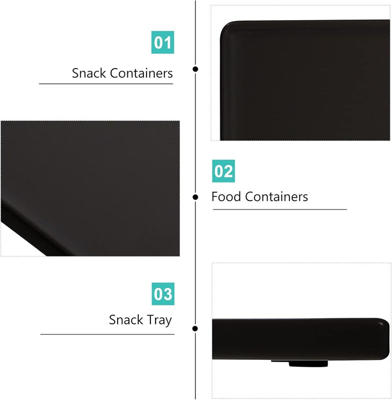 DOITOOL Ceramic Sushi Serving Tray Porcelain Rectangular Serving Platter Japanese Style Sushi Plate Black Party Serving Plate for Sushi Desserts Appetizers 806 X 374 inches - Image 4