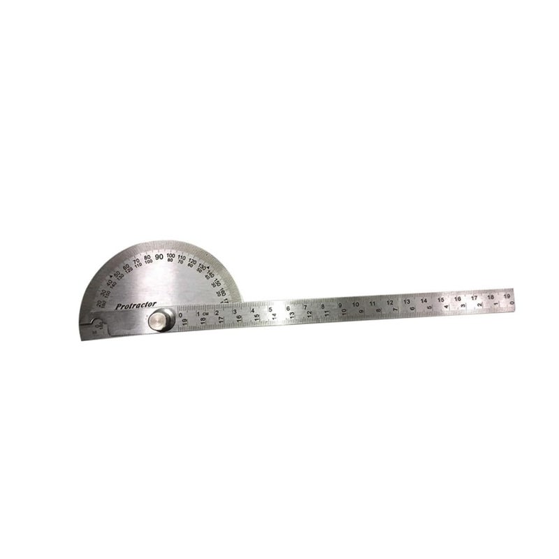 Stainless Steel Angle Protractor with Swing Arm and Lock Nut Dual Function Gauge and Ruler Tool - Image 2