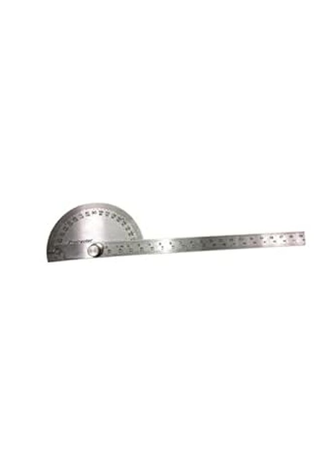 Stainless Steel Angle Protractor with Swing Arm and Lock Nut Dual Function Gauge and Ruler Tool - Image 1