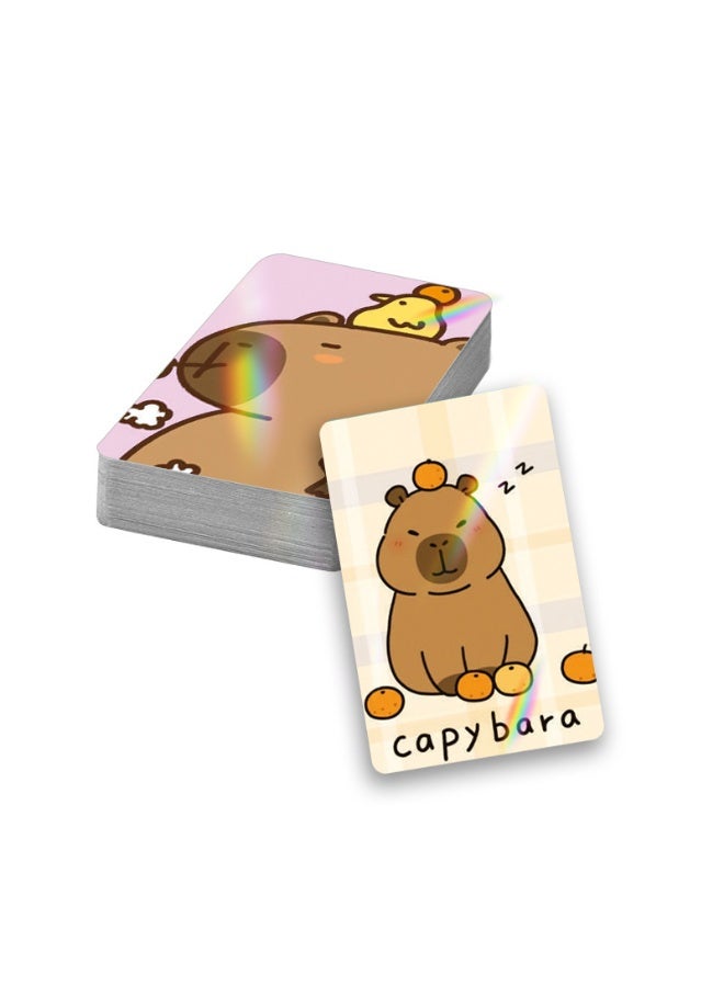 NIBEMINENT 30 Pcs Cartoon Capybara Double-sided Lomo Cards Card For Fans Collection Gifts - Image 2
