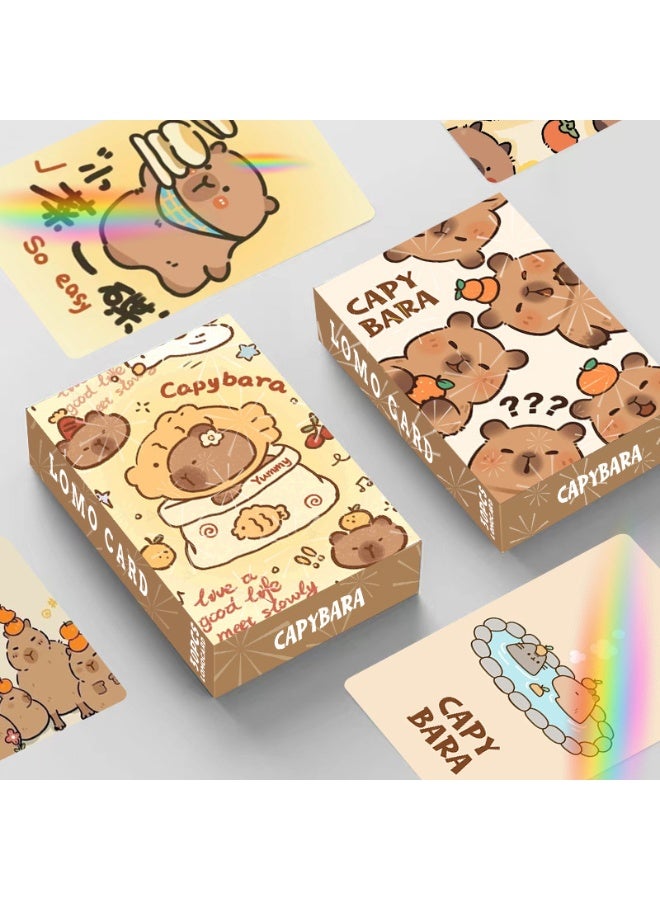 NIBEMINENT 30 Pcs Cartoon Capybara Double-sided Lomo Cards Card For Fans Collection Gifts - Image 1