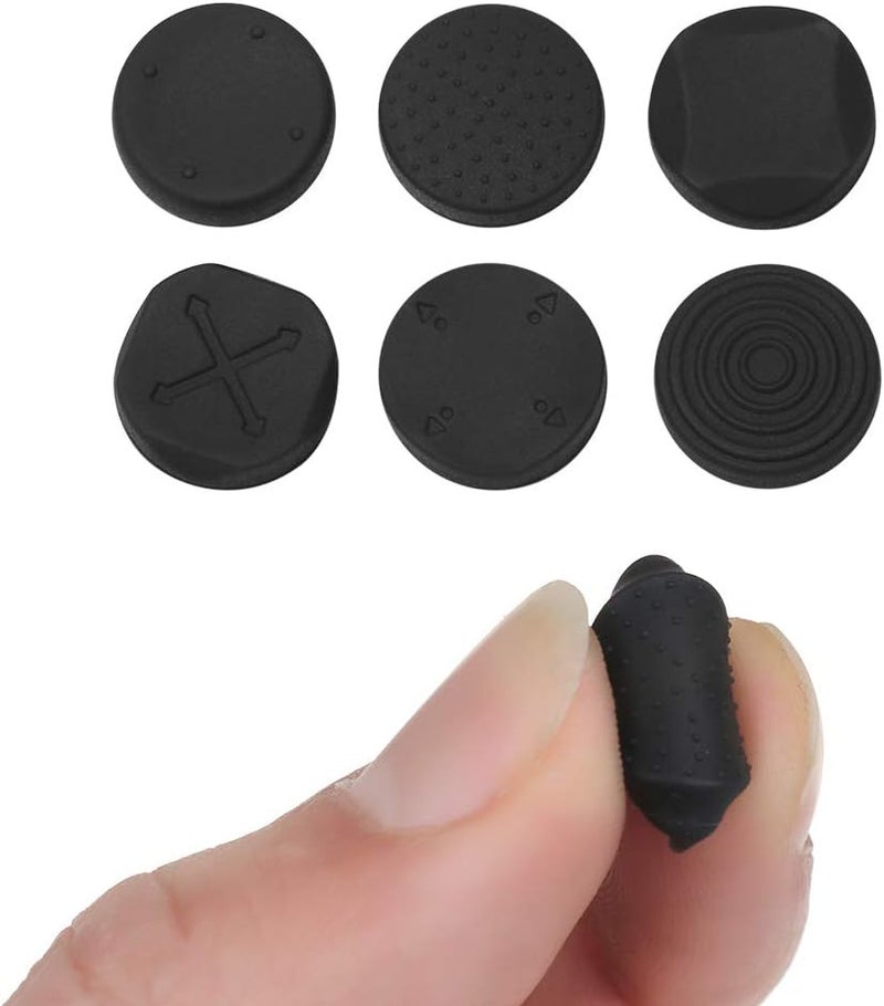 GGZone 6PC Silicone Thumb Stick Grips Caps Analog Thumbstick Joystick Cap for PS Vita PSV 2000 PSV 1000 (Black) - Image 1