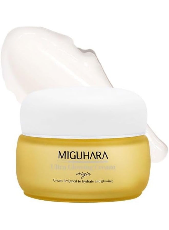 MIGUHARA Ultra Glowing Cream Origin - Deep Hydration Skin Moisturizer for Naturally Radiant, Glowing Skin - Lightweight, Non-Greasy Formula - Suitable for All Skin Types Including Sensitive Skin