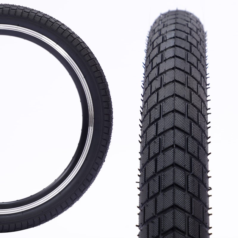WEEROCK 20 Inch Bike Tire Folding Bead Replacement Tyre 20 2125 for Child Bike Kids Bike BMX Mountain Bicycle MTB Black
