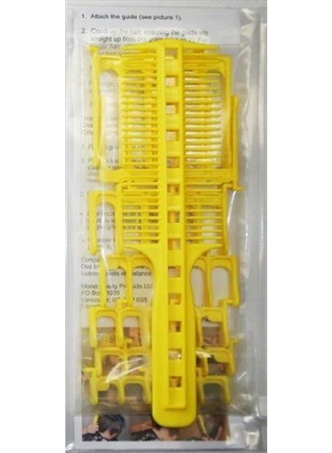 CombPal Scissor Clipper Over Comb Hair Cutting Tool - Barber Hair cutting kit - DIY Home Hair cutting Guide Comb Set (Classic Set, Yellow) - Image 3