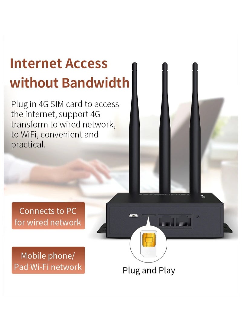 comfast - Comfast CF-E7 Outdoor 2.4G LTE Wireless AP Wifi Router Korea 4G 3G SIM Card Waterproof Outdoor Router 3*5dBi Antenna Access AP - Image 1