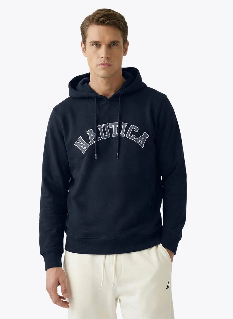 Nautica Men Embroidered Hooded Pullover Long Sleeve Hoodie