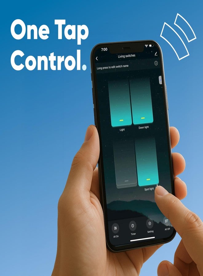 AZIOT 4 Node Smart Switch Mini - WiFi/Bluetooth Communication - Made in India - Timer Function - Works with Google Home and Amazon Alexa… (2 Module Size) - Image 3