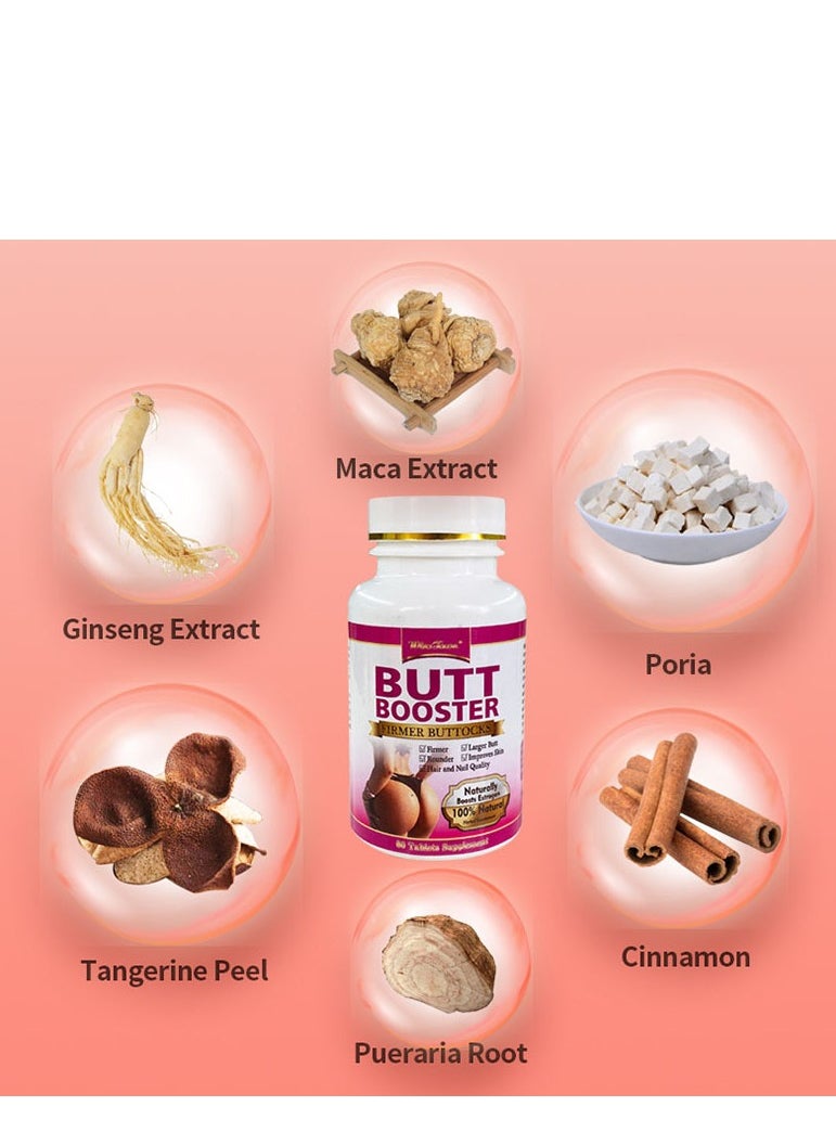 Wins Town - Hip Booster Pills, Natural Buttock Enlargement, Firming And Plump Hips Enhancement Tablets, Buttocks Lifting Pills For Women,Dietary Supplement 60 Tablets - Image 1