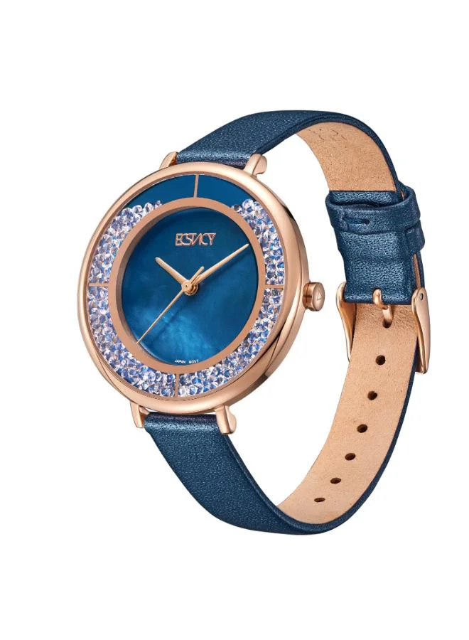 ECSTACY Women's Stainless Steel Analog Watch E23501-KLNMN - 35.5 mm