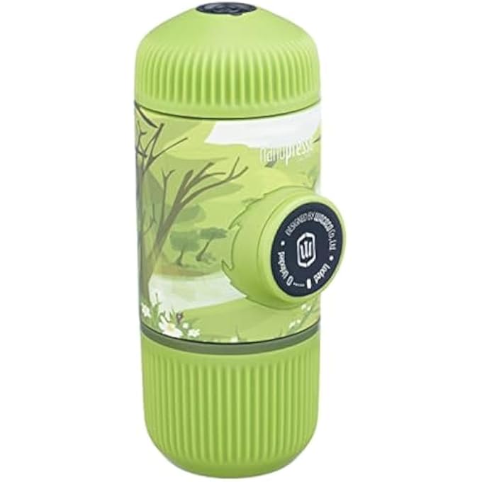 واكاكو ماكينة صنع قهوة الإسبريسو المحمولة Journey Nanopresso مع حقيبة واقية، ماكينة صنع قهوة صغيرة للسفر تعمل يدويًا، مثالية للتخييم والمكتب في الربيع - Image 1