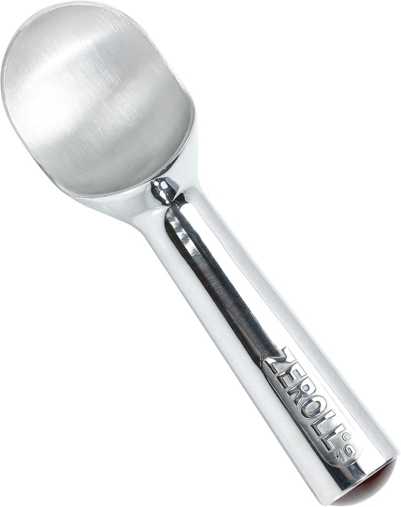 Zeroll Ice Cream Scoop with Unique Liquid Filled Heat Conductive Handle Simple One Piece Aluminum Design Easy Release Made in USA, 4-Ounce, Silver - Image 1