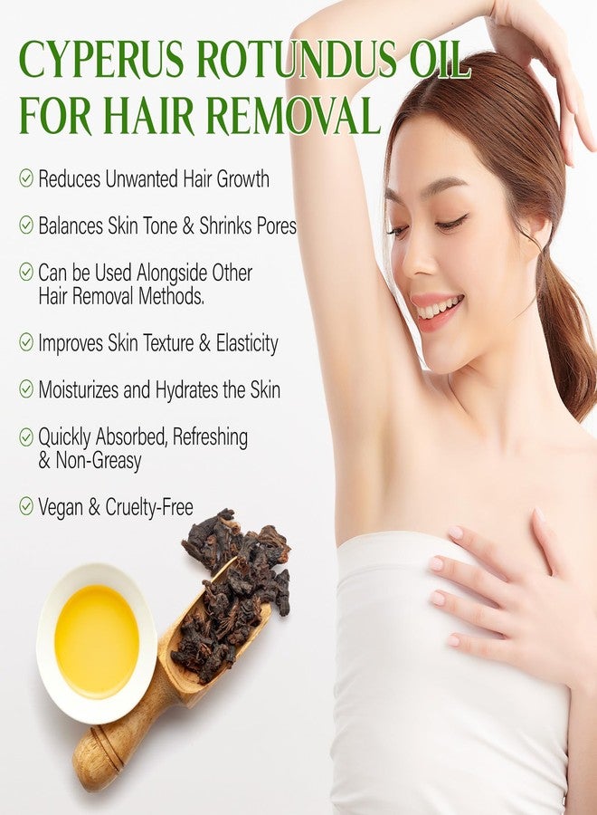 GOGIFTGO Cyperus Rotundus Oil,Cyperus Oil,Cyprus Rotundus Oil for Hair Removal,Cyperus Oil Natural, Soothing and gentle,Reducing Body Hair Growth,Smooth Skin & Hair Removal,60ml - Image 4