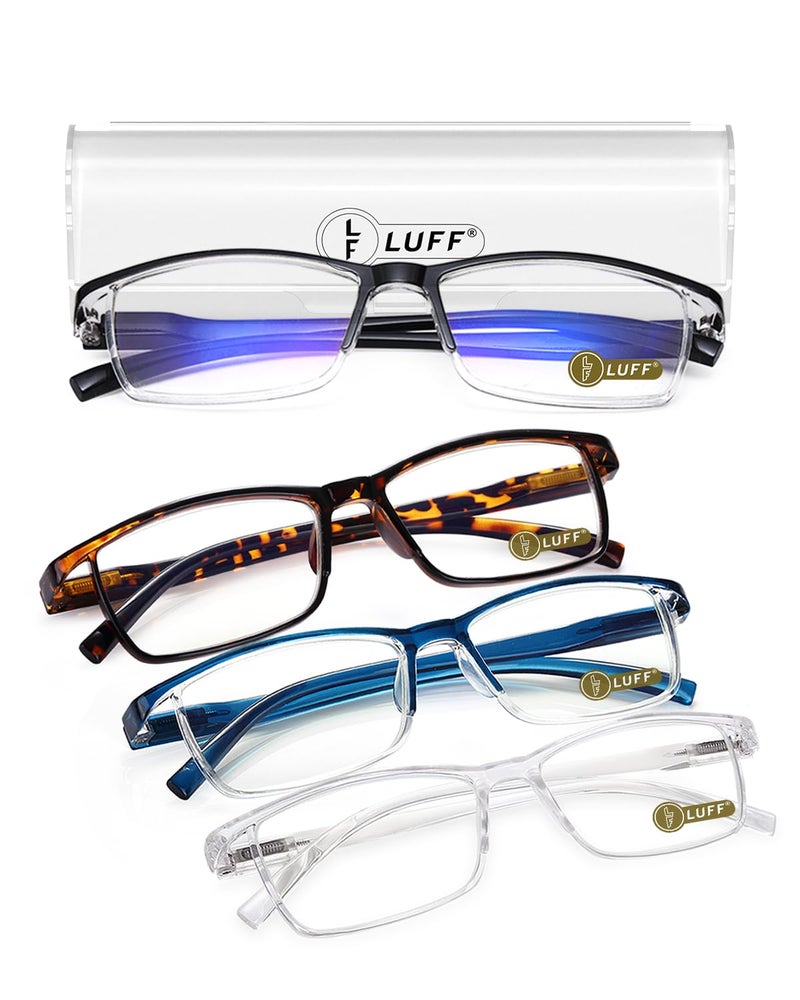 LUFF 4Pcs Anti-Blue-ray Reading Glasses Portable Ultra-Light Readers(2.00X) - Image 1