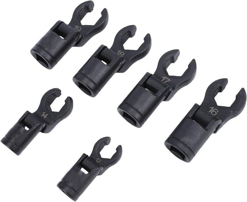 Yunseity Durable Crowfoot Wrench Set for Removing Fuel Injectors, Brake Pipes, Hydraulic Couplings, 6-Point Opening Ensures Long Life, Suitable for DIY Mechanics - Image 2
