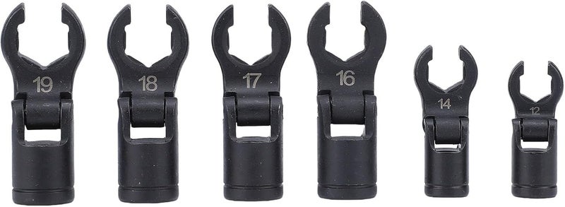 Yunseity Durable Crowfoot Wrench Set for Removing Fuel Injectors, Brake Pipes, Hydraulic Couplings, 6-Point Opening Ensures Long Life, Suitable for DIY Mechanics - Image 3